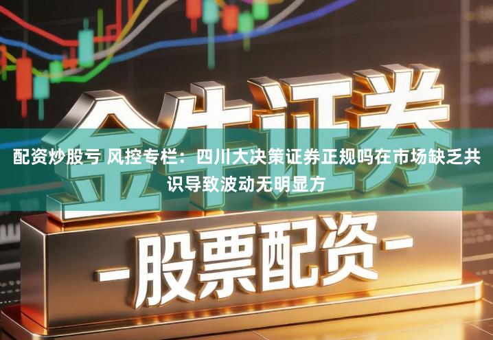 配资炒股亏 风控专栏:四川大决策证券正规吗在市场缺乏共识导致波动无明显方