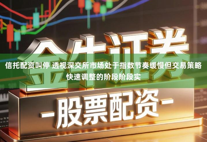 信托配资叫停 透视深交所市场处于指数节奏缓慢但交易策略快速调整的阶段阶段实
