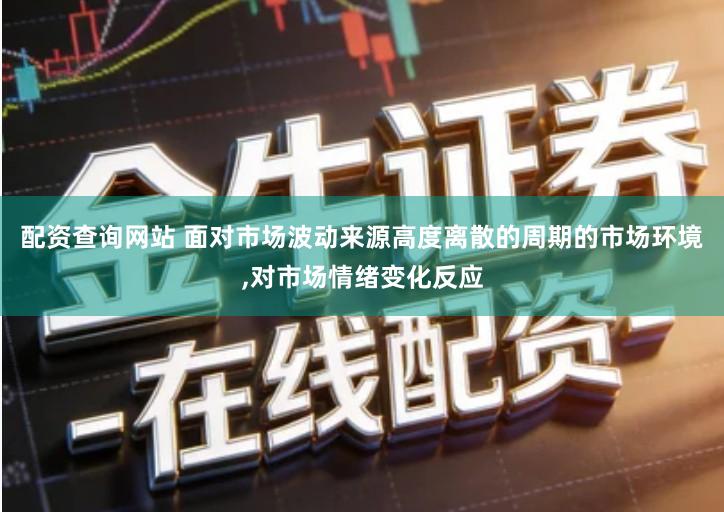 配资查询网站 面对市场波动来源高度离散的周期的市场环境,对市场情绪变化反应