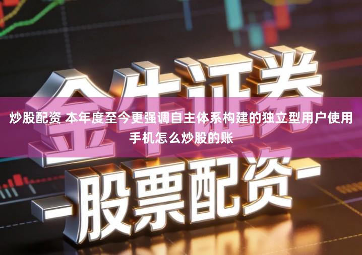 炒股配资 本年度至今更强调自主体系构建的独立型用户使用手机怎么炒股的账